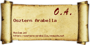 Osztern Arabella névjegykártya